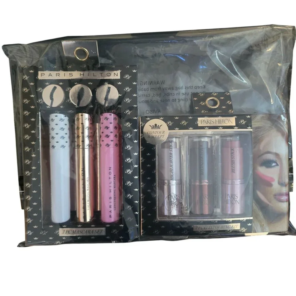Paris Hilton Mascara & Face Makeup Kit With Lengthening Mascara Highlighter Bron